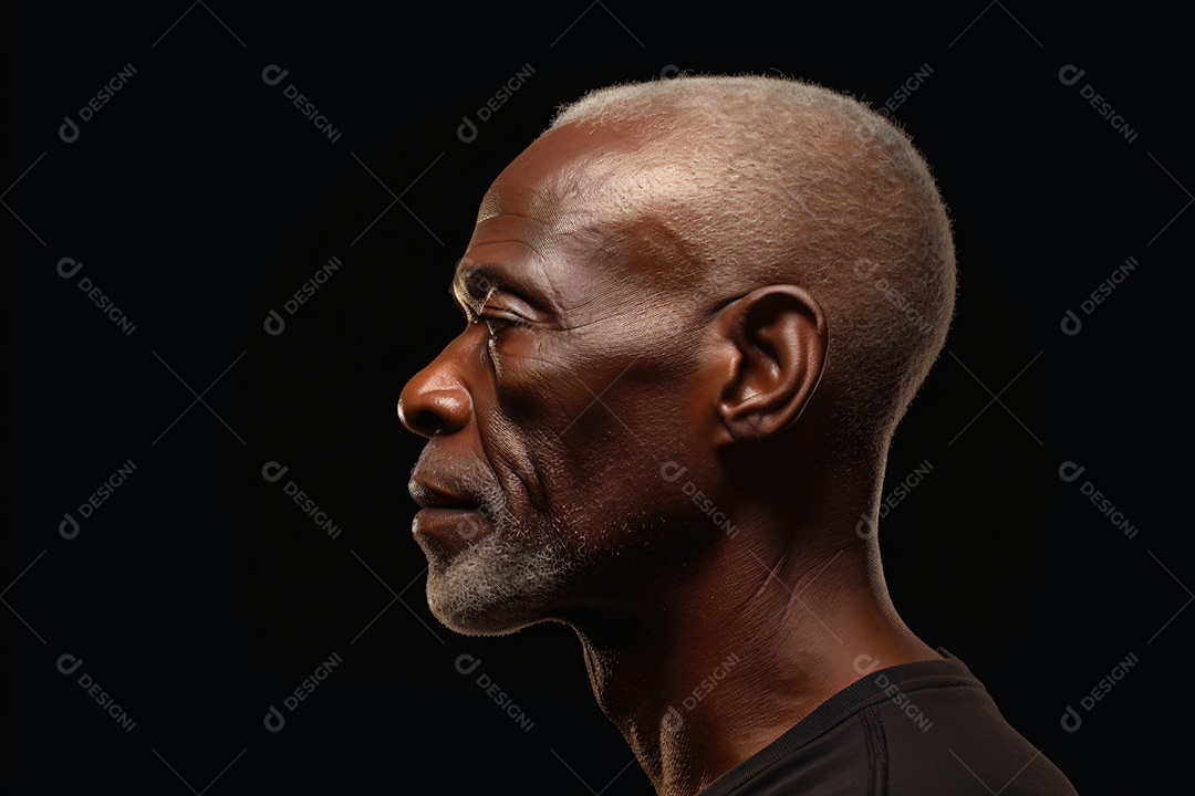 Homem jovem negro sobre fundo isolado