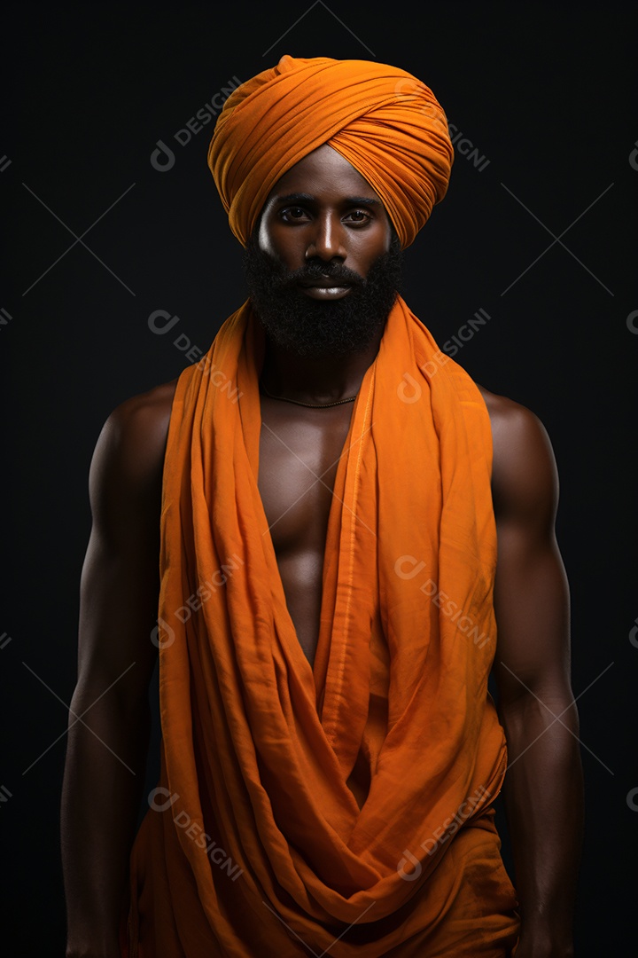 Homem jovem negro sobre fundo isolado