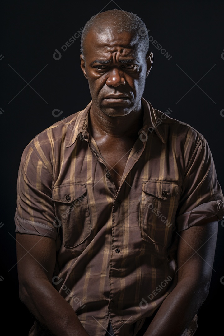 Homem jovem negro sobre fundo isolado