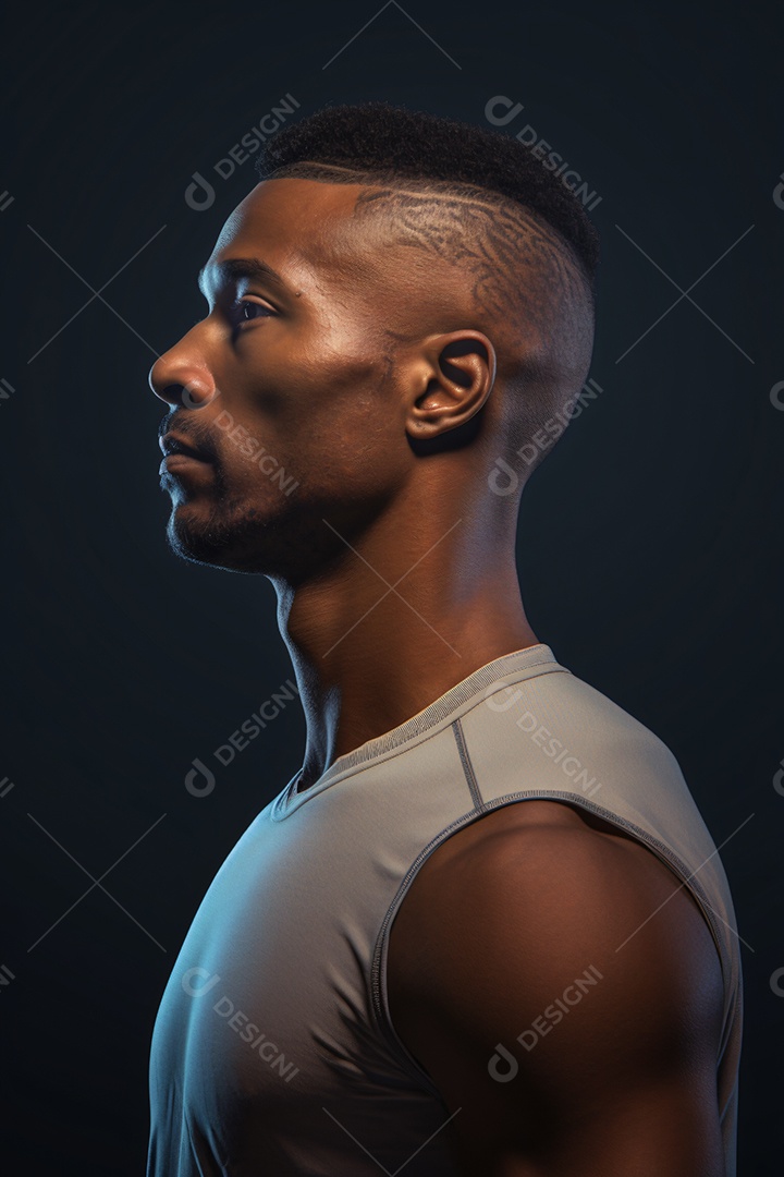 Homem jovem negro sobre fundo isolado