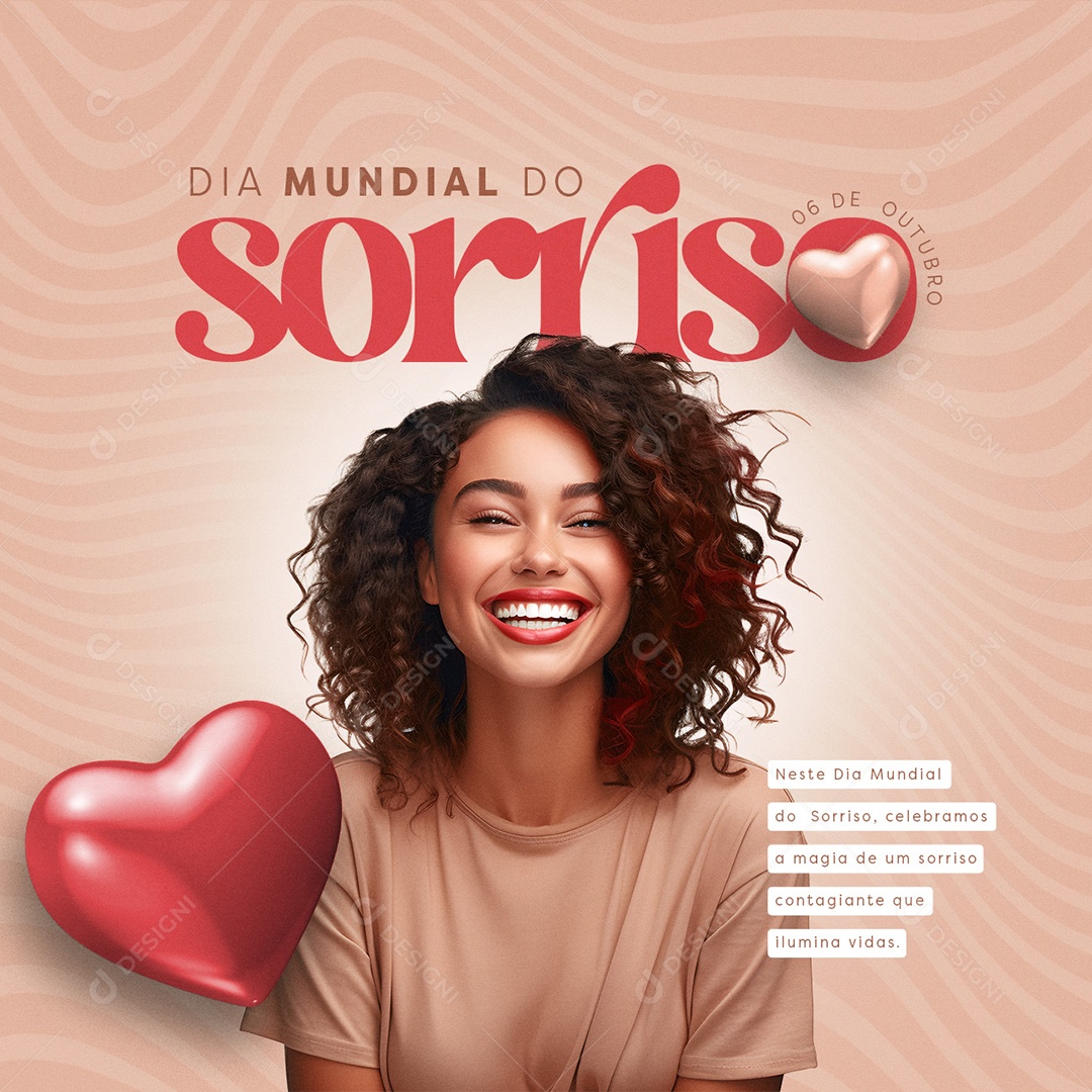 World Smile Day October 6th: We Celebrate the Contagious Magic that Enlightens Lives | Editable Social Media PSD