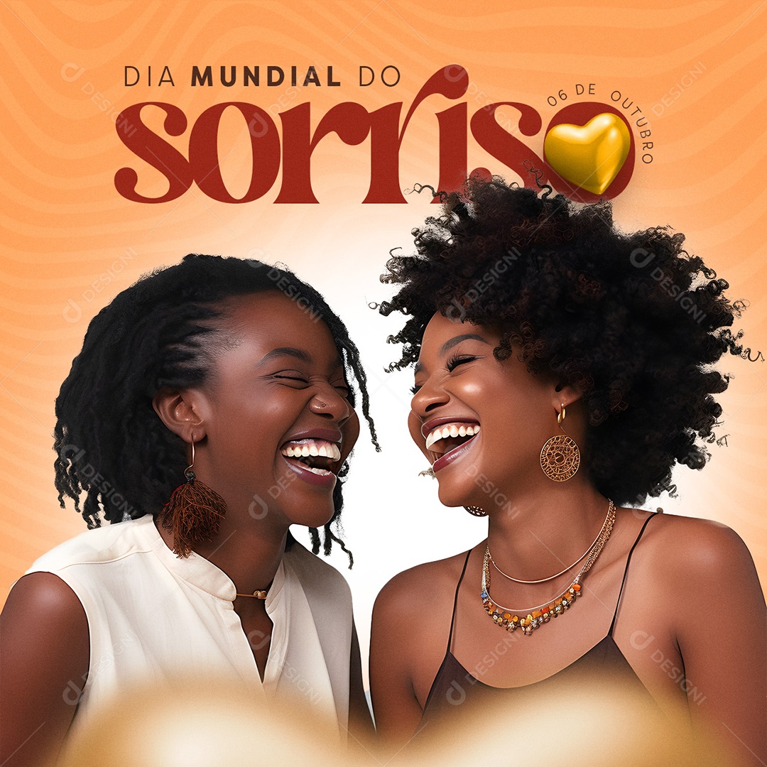 Dia Mundial do Sorriso 6 de Outubro Social Media PSD Editável