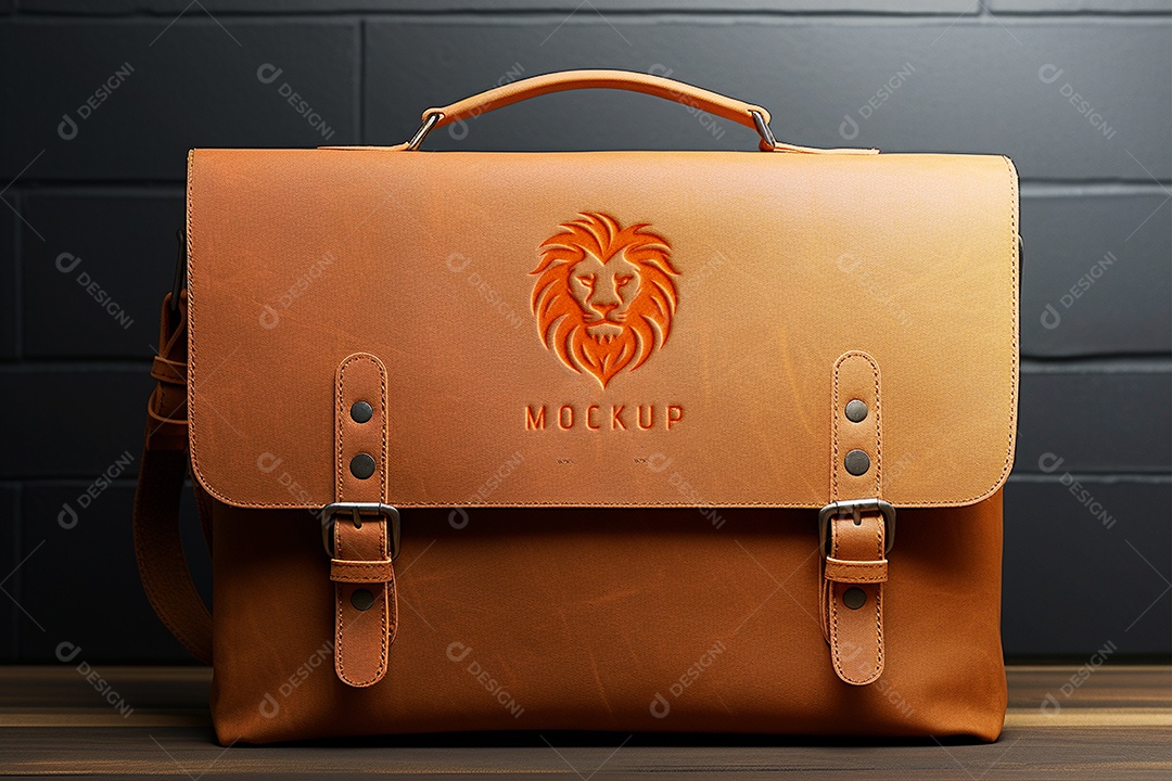 Mockup de Bolsa Marrom PSD Editável