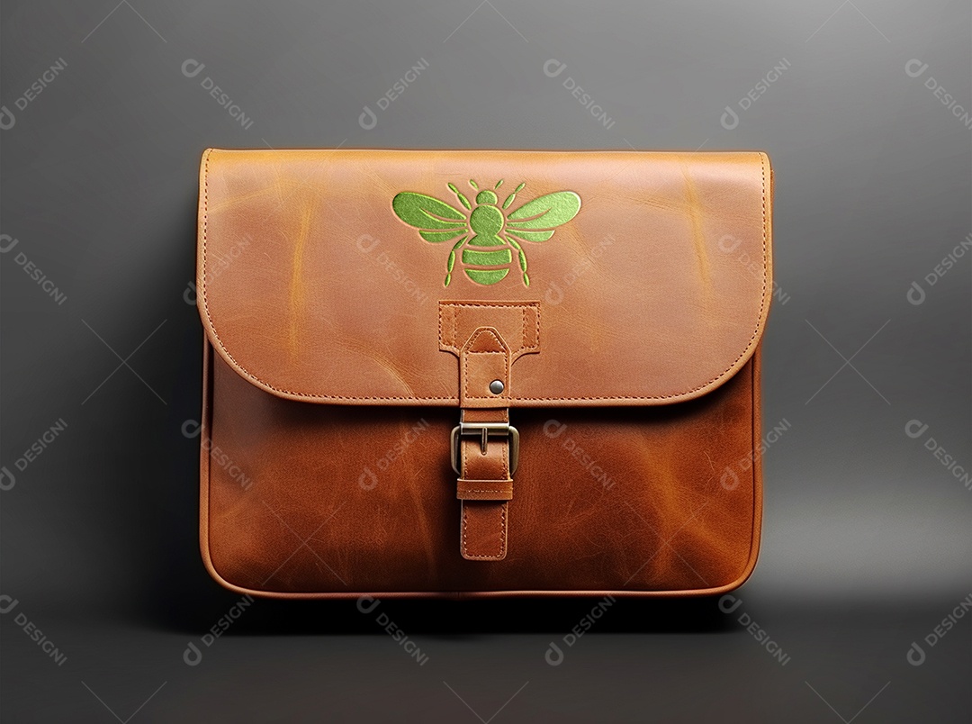 Mockup de Bolsa Marrom PSD Editável