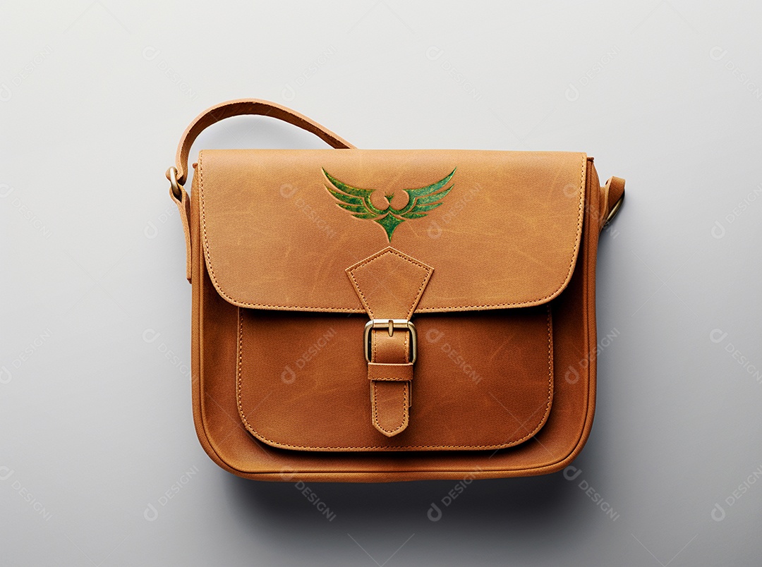 Mockup de Bolsa Marrom PSD Editável