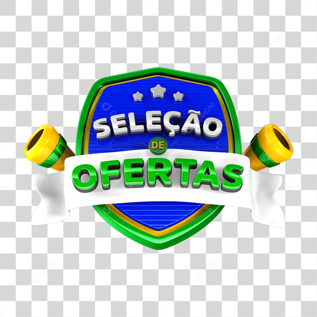 Selo 3D Seleção de Ofertas PNG Transparente