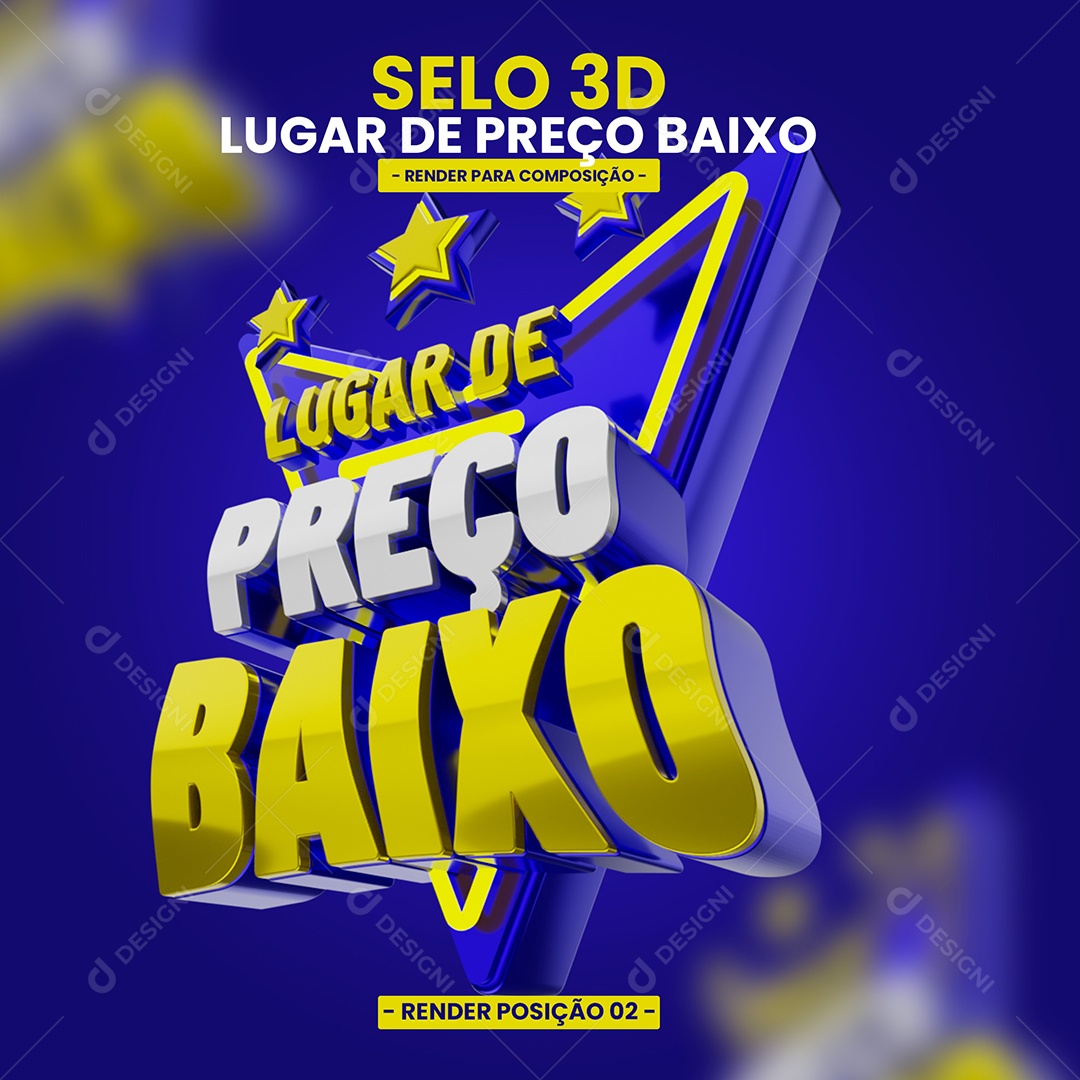 Lugar De Preço Baixo Selo 3D Para Composição PSD