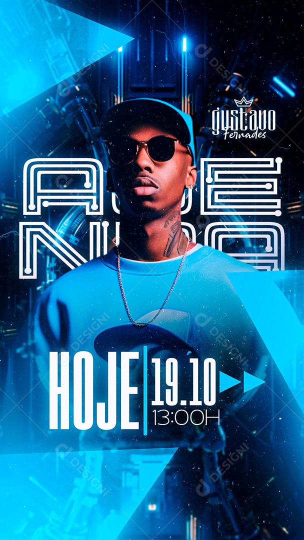 Story Flyer Agenda Shows Gustavo Fernades Social Media PSD Editável