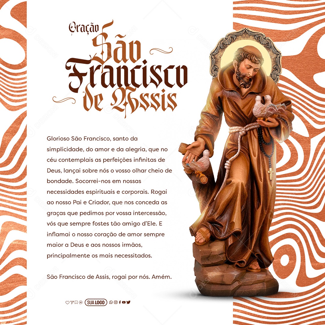 Dia De São Francisco de Assis 04 de Outubro Social Media PSD Editável