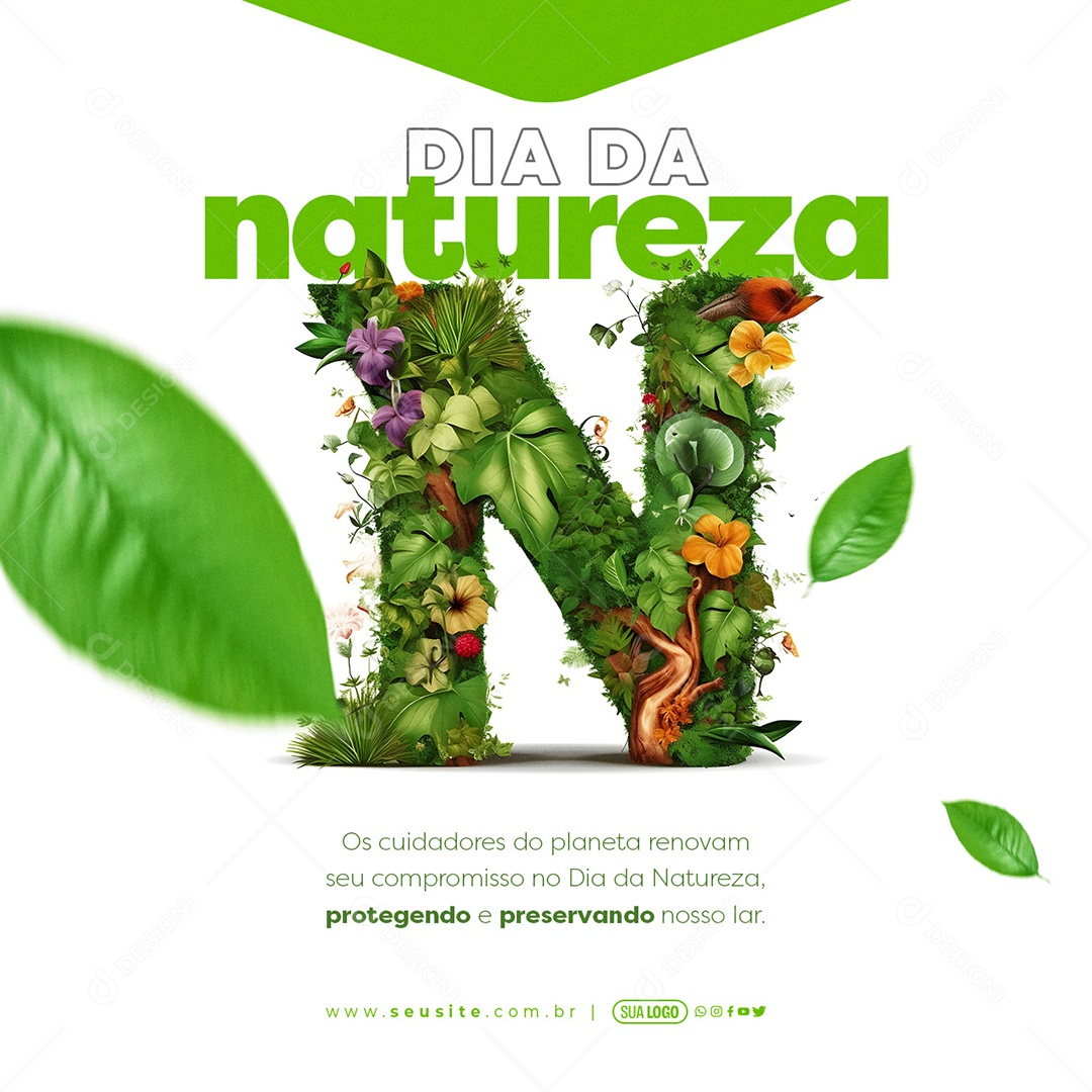Dia Da Natureza 4 de Outubro os Cuidadores do Planeta Renovam seu Compromisso Social Media PSD Editável