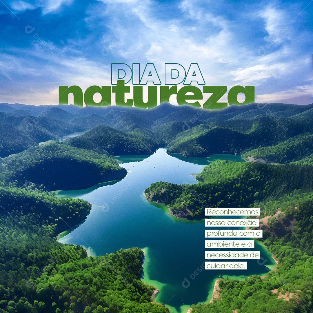 Nature Day October 4th: We Recognize Our Deep Connection to the Environment and the Need to Care for It | Editable Social Media PSD
