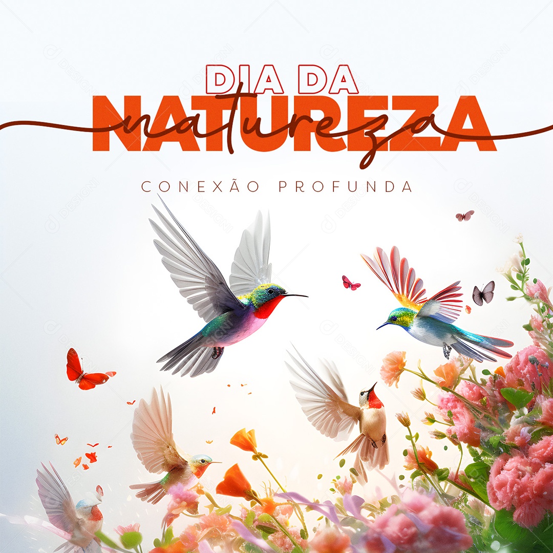 Dia Da Natureza 4 de Outubro Conexão Profunda Social Media  PSD Editável