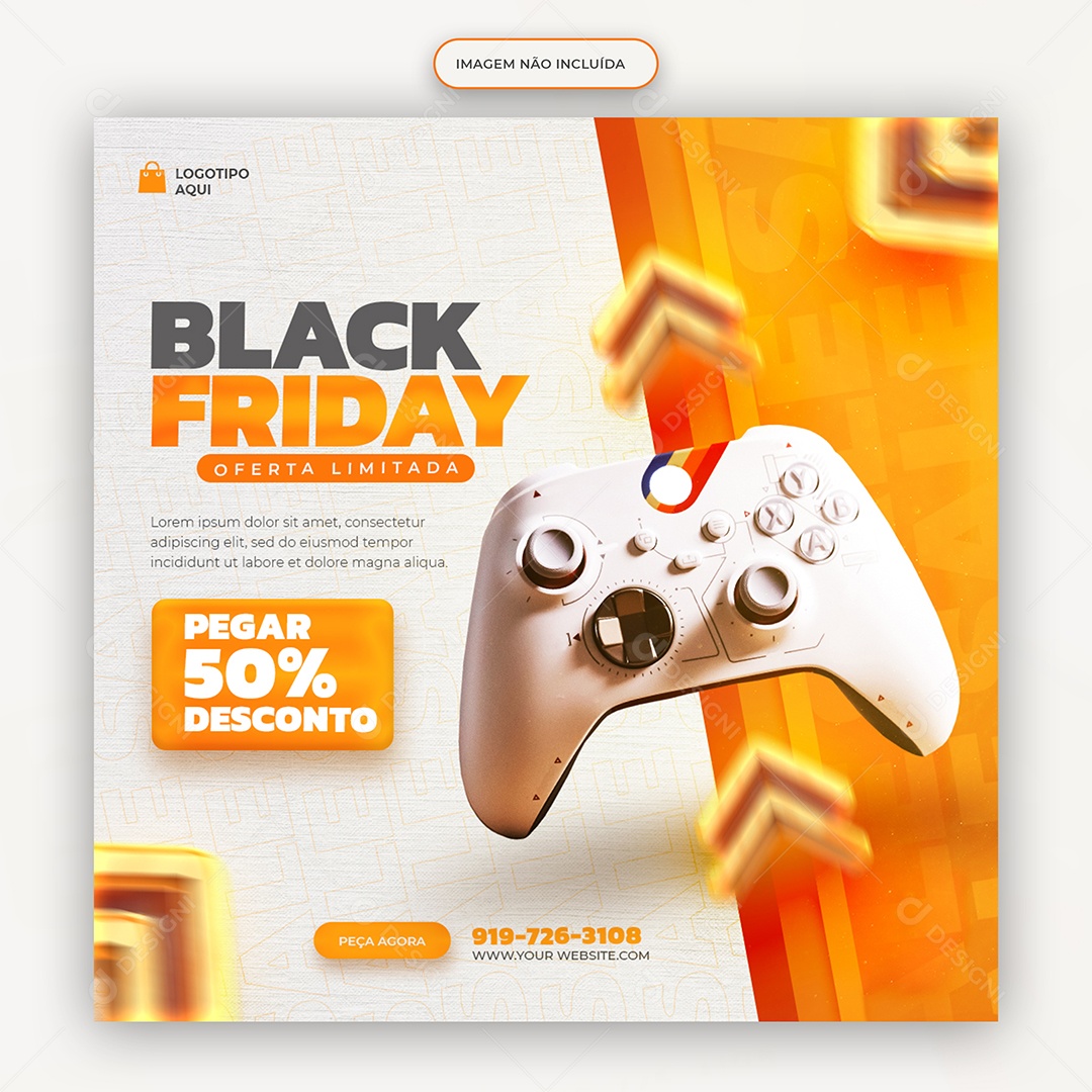 Social Media Black Friday Oferta Limitada PSD Editável