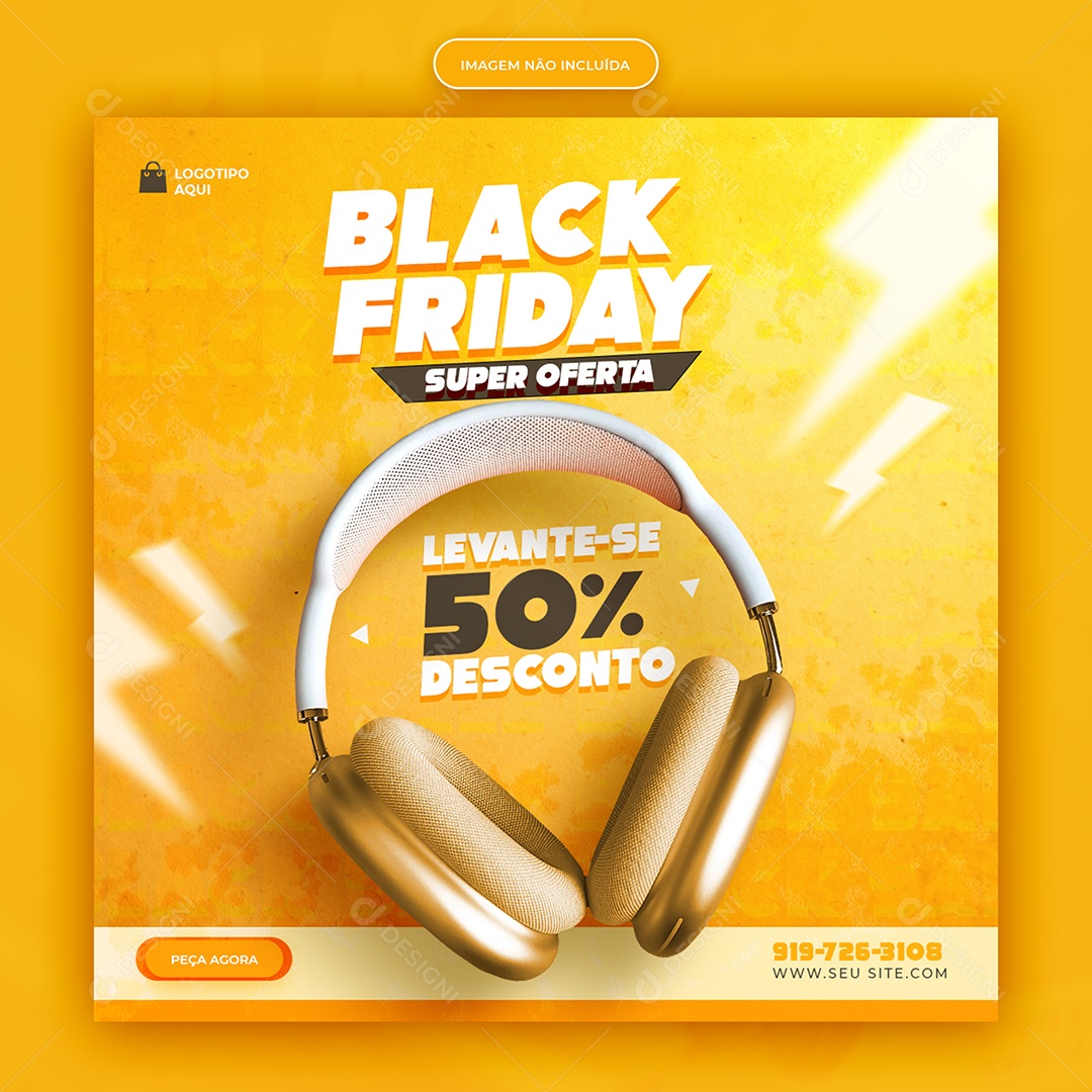 Black Friday Super Oferta Social Media PSD Editável