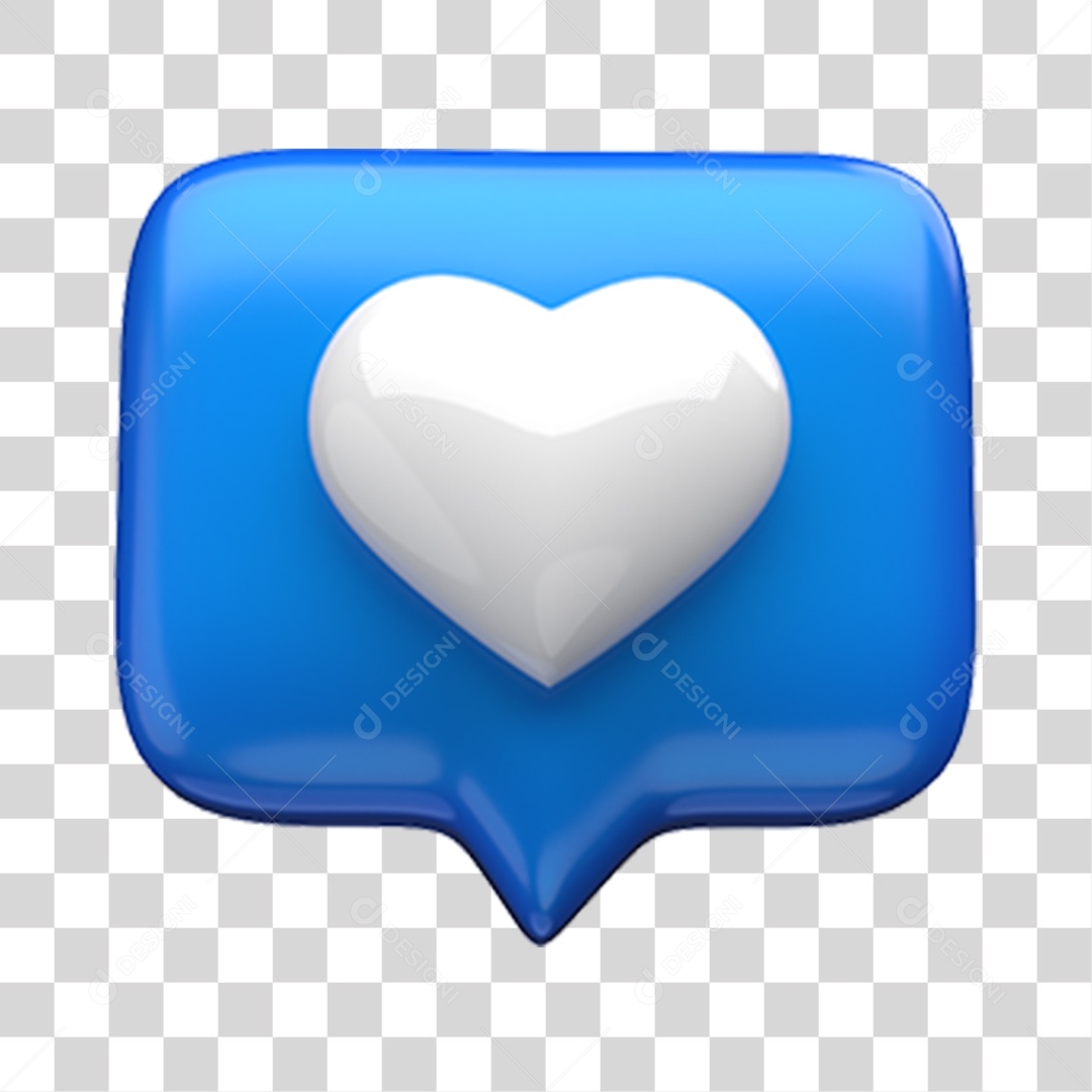 Caixa de Texto com Coração Novembro Azul PNG Transparente