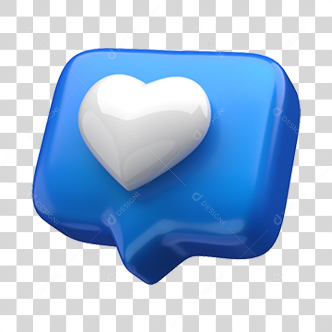 Caixa de Texto com Coração Novembro Azul PNG Transparente