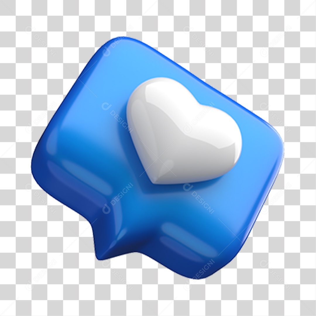 Caixa de Texto com Coração Novembro Azul PNG Transparente