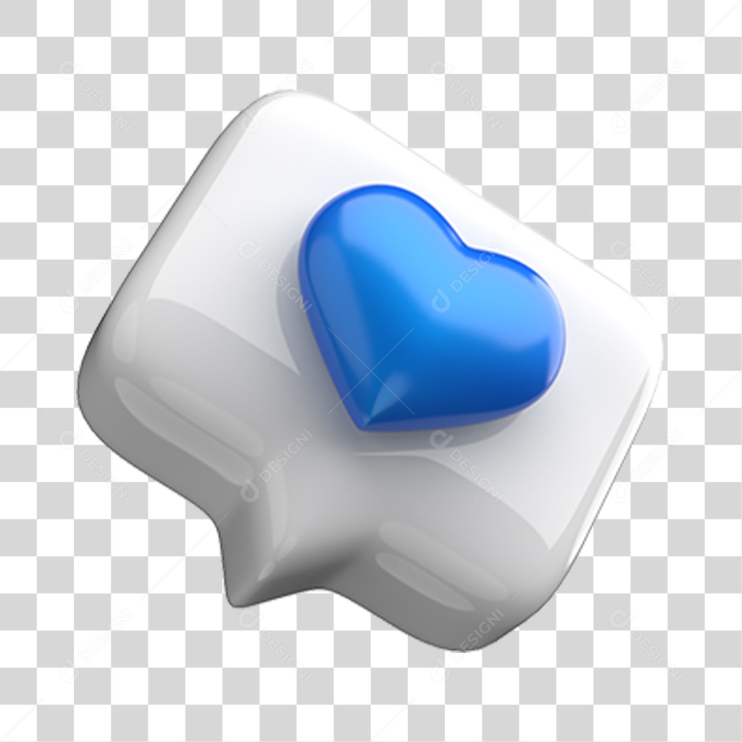 Caixa de Texto com Coração Novembro Azul PNG Transparente