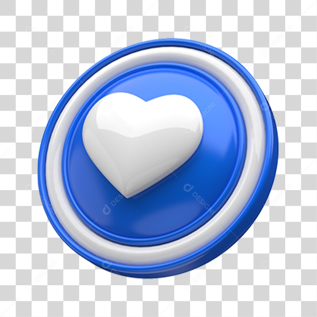 Circulo com Coração Novembro Azul PNG Transparente