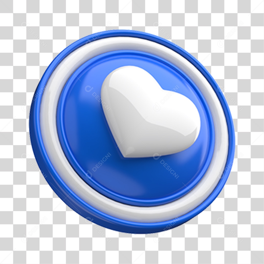 Circulo com Coração Novembro Azul PNG Transparente