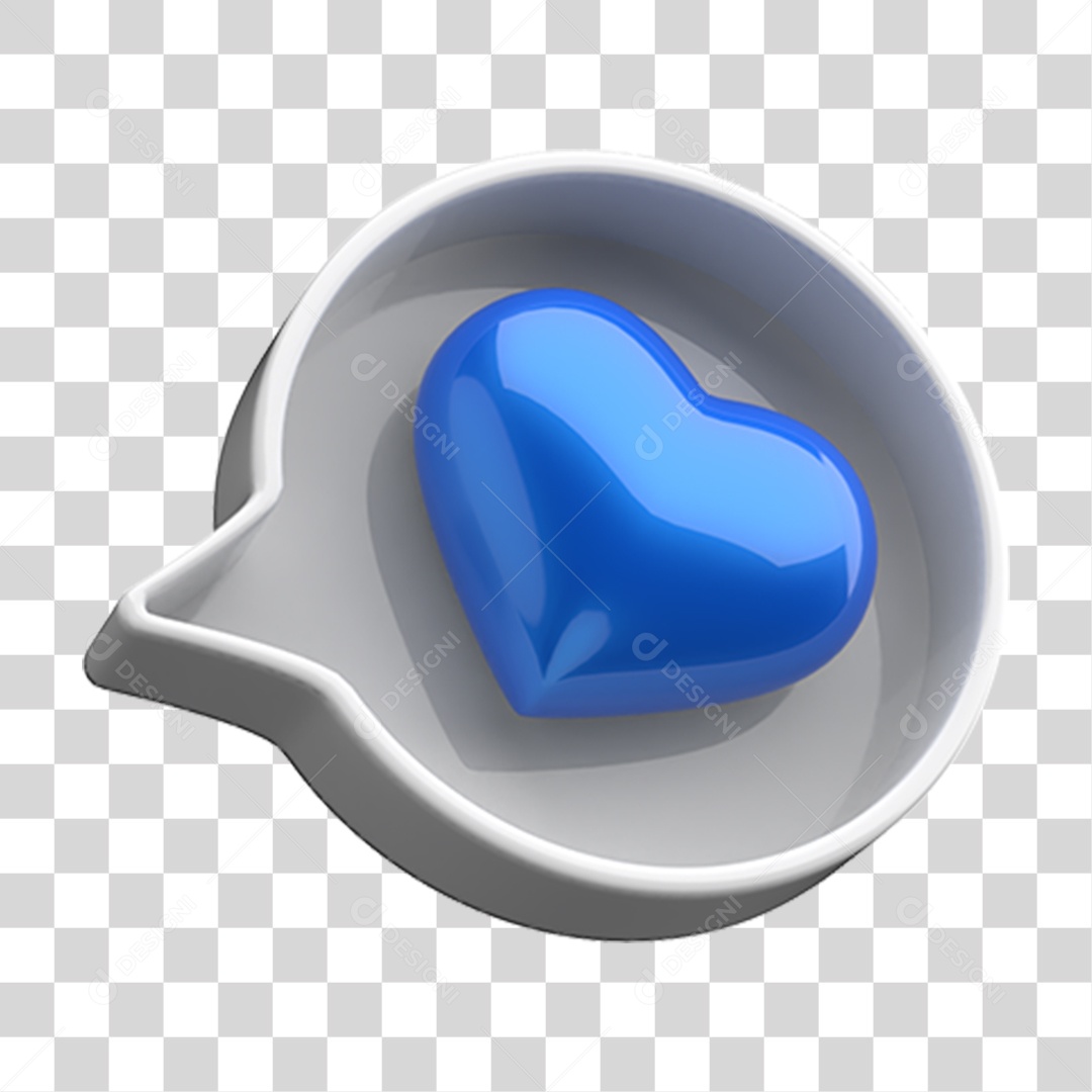 Caixa de Texto com Coração Dentro Novembro Azul PNG Transparente