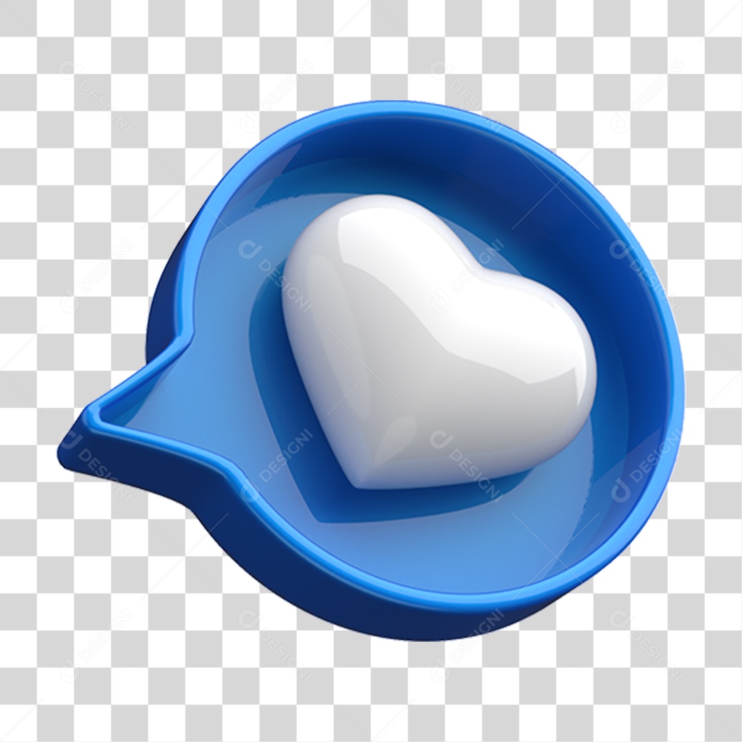 Caixa de Texto com Coração Branco Dentro Novembro Azul PNG Transparente