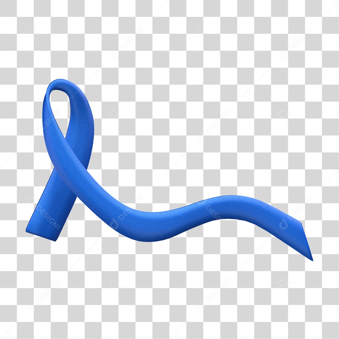 Fita Azul Novembro Azul PNG Transparente