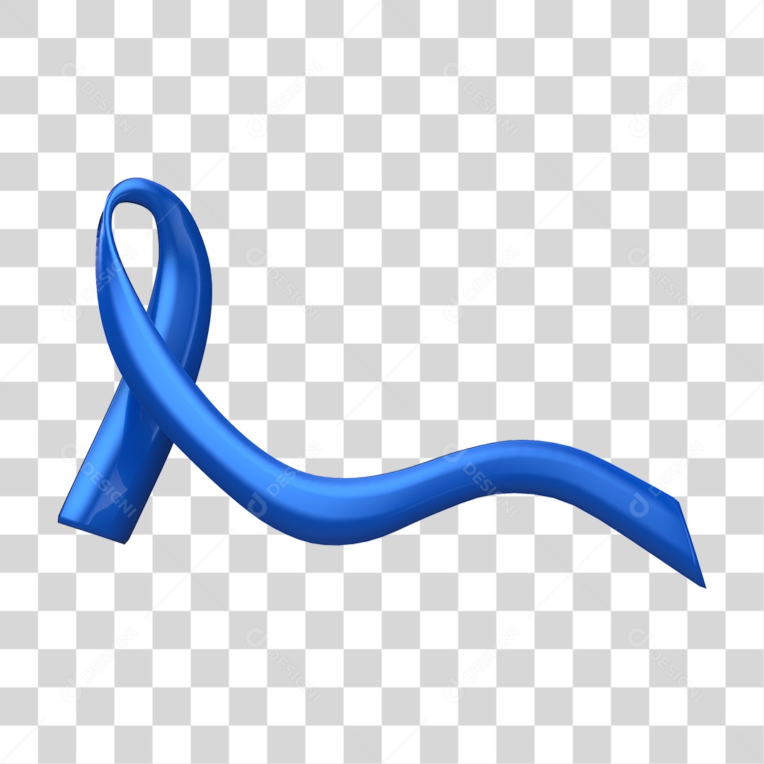 Fita Azul Novembro Azul PNG Transparente