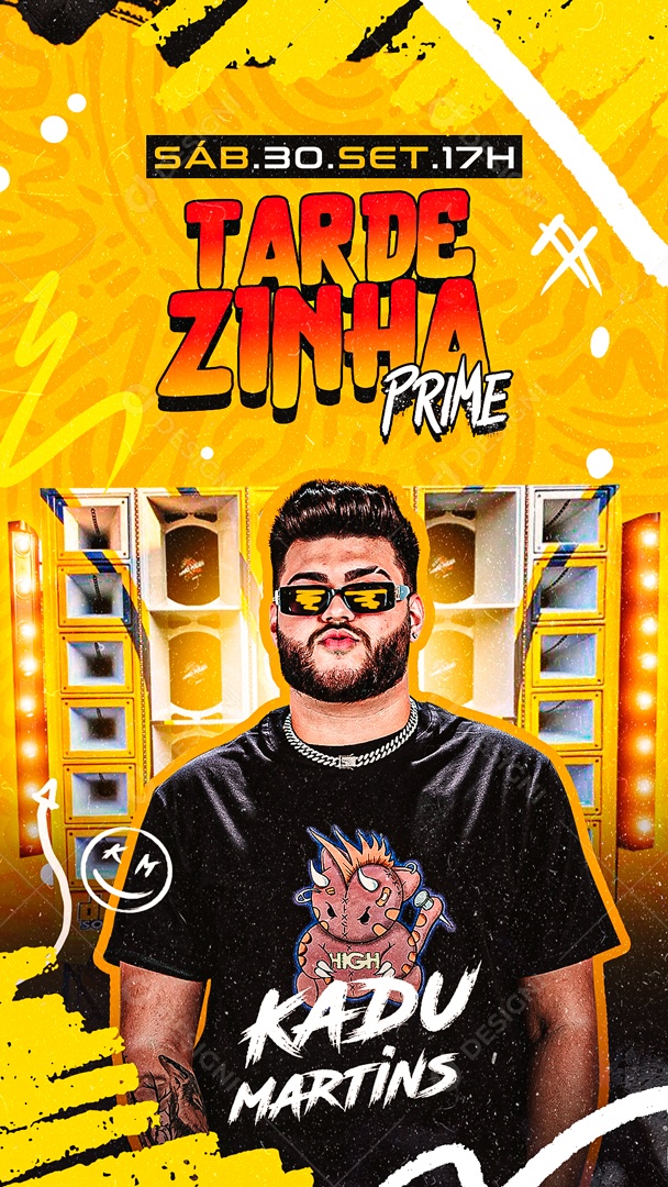 Social Media Flyer Story Tardezinha Prime Kadu Martins PSD Editável