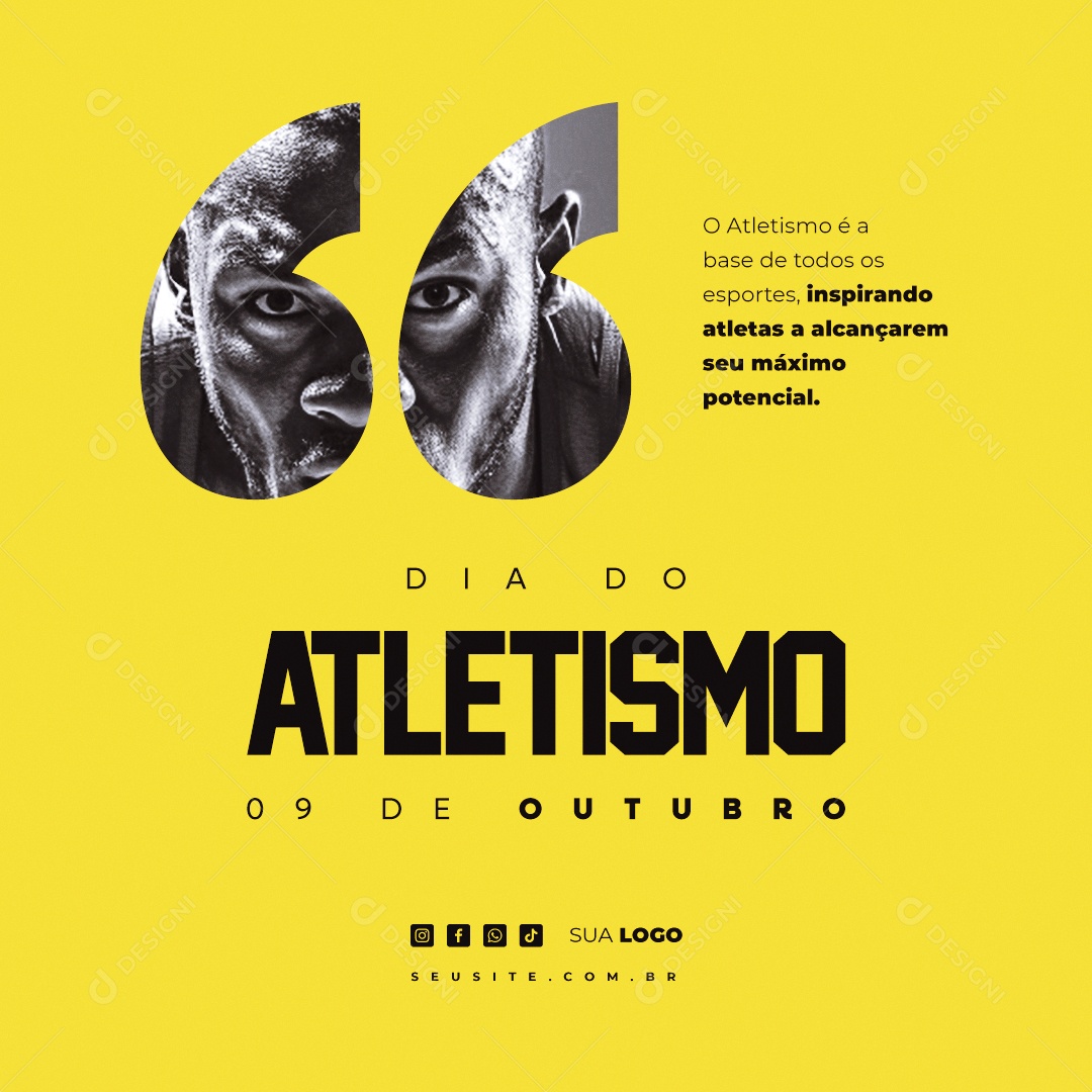 Dia do Atletismo 09 de Outubro Social Media PSD Editável