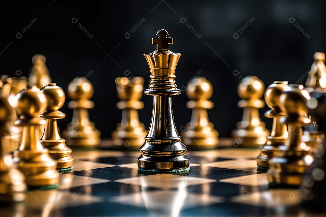 Tabuleiro de xadrez vazio com fumaça flutuando sobre fundo escuro