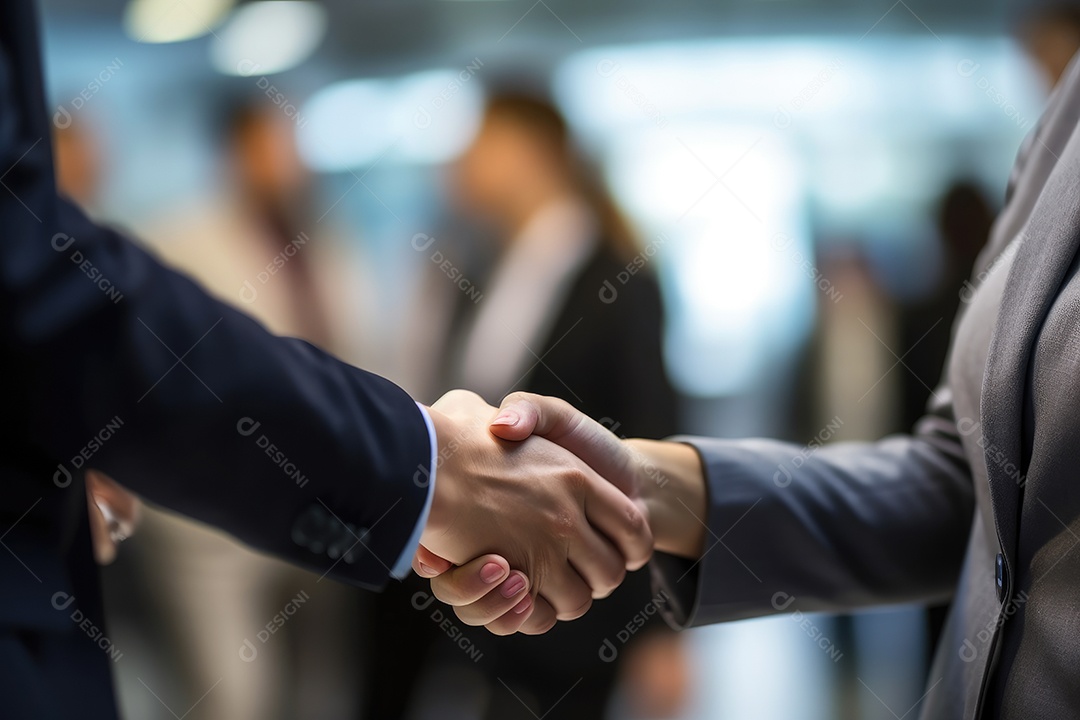 Cumprimento de duas pessoas fechando negócios