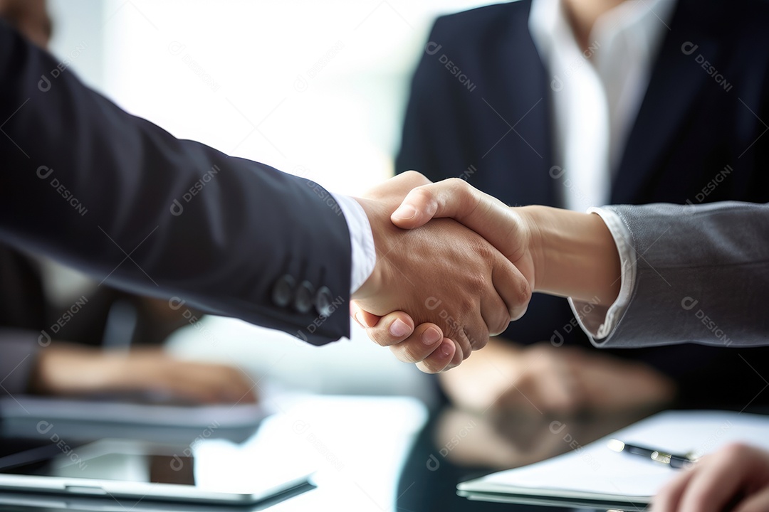 Mãos se cumprimentando fechando negócios