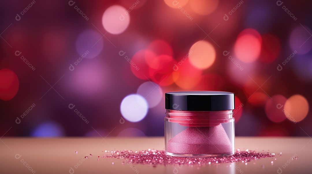 Pote de glitter para maquiagem