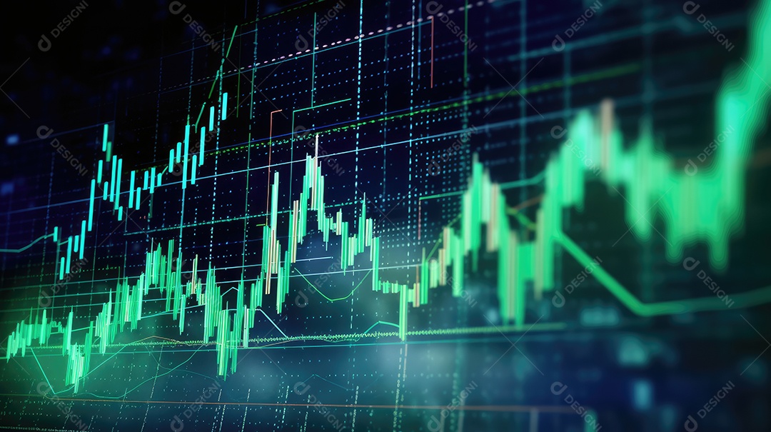 Gráfico de investimentos no mercado de ações