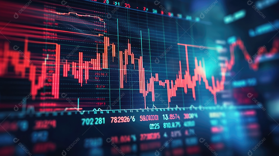 Gráfico de investimentos no mercado de ações