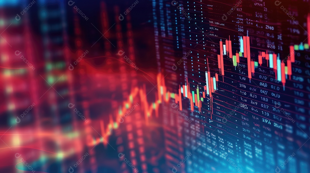 Gráficos de investimentos de uma empresa