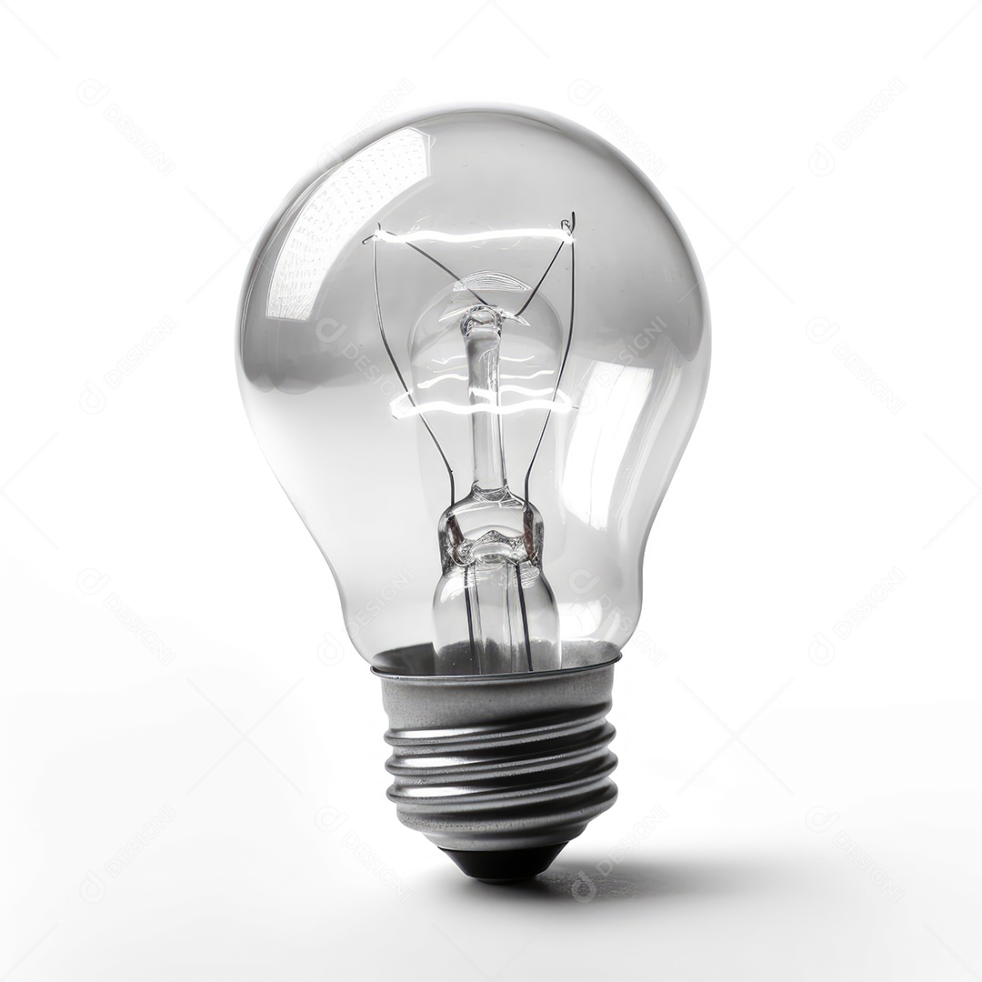 Lâmpada comum sobre fundo branco