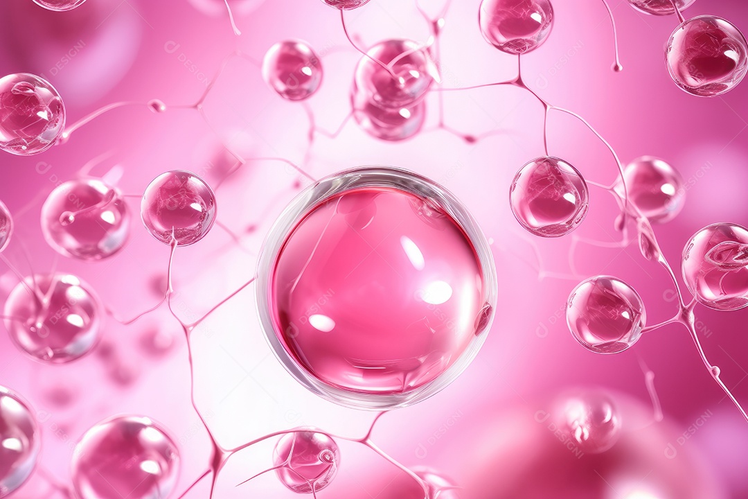 Moléculas do tecido conectivos usando produtos de beleza