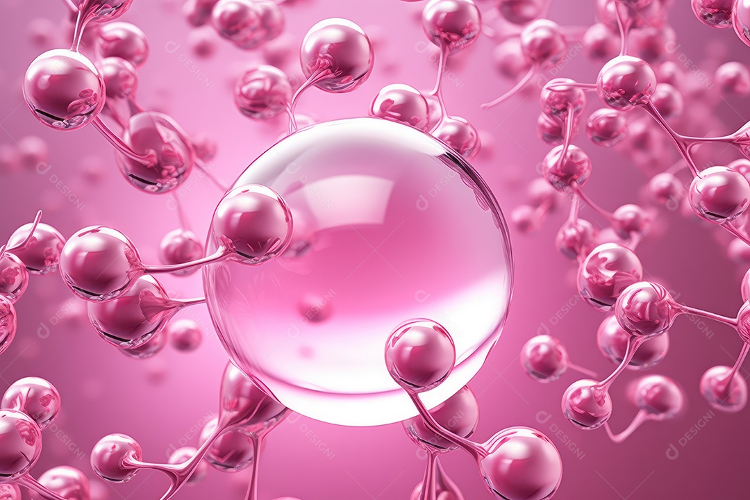 Moléculas do tecido conectivos usando produtos de beleza