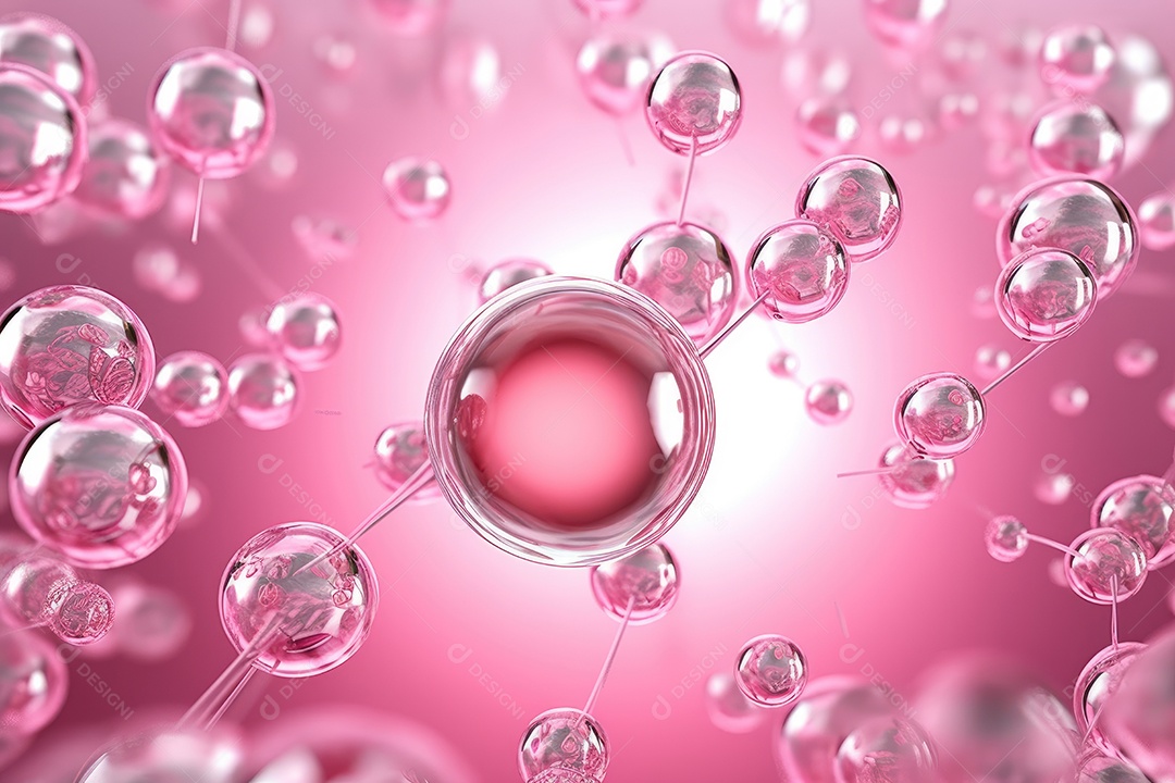 Moléculas do tecido conectivos usando produtos de beleza