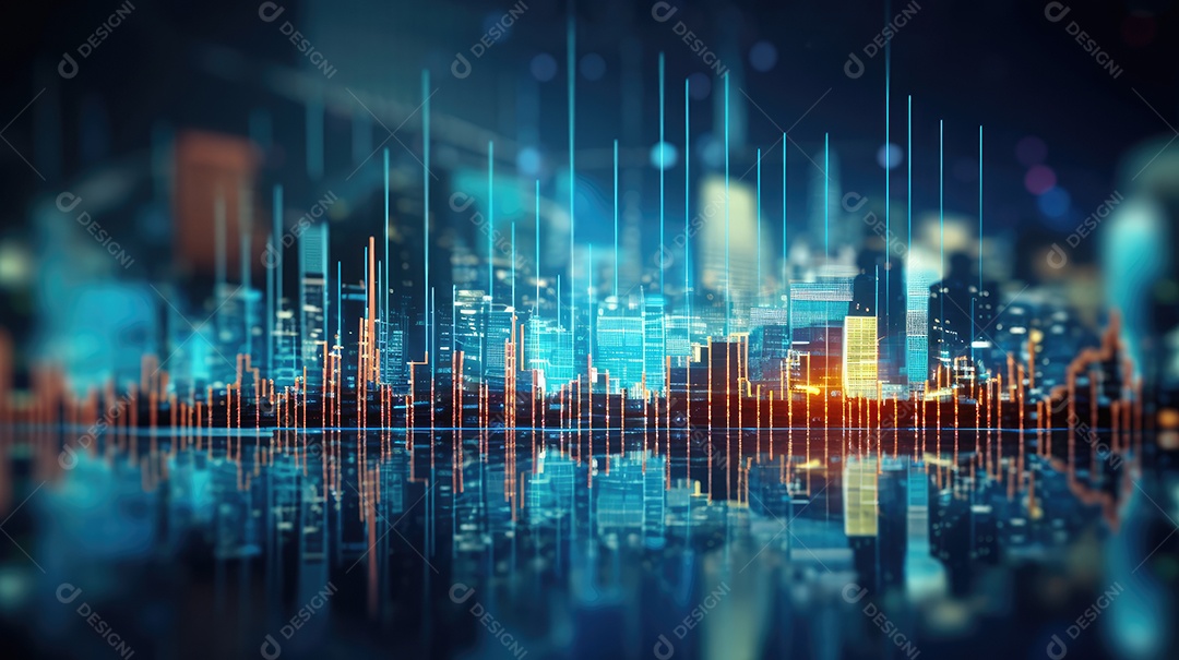 Gráfico de investimentos no mercado de ações