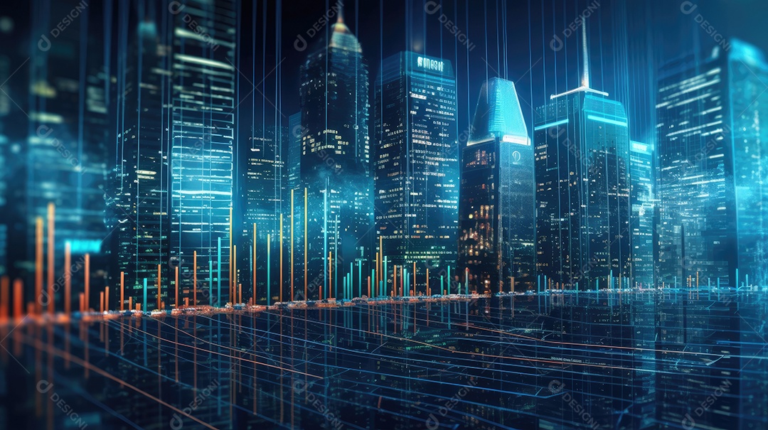 Gráfico de investimentos no mercado de ações