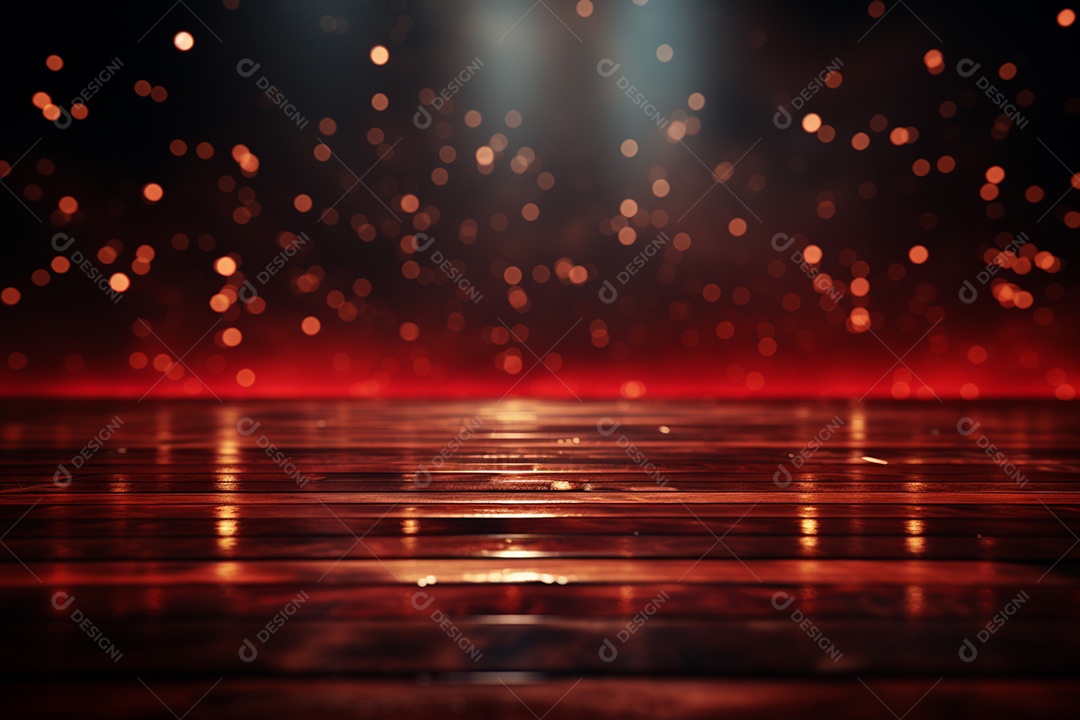 Pano de fundo com iluminação de holofotes vermelhos para imagem realista de fundo design ultra hd alto