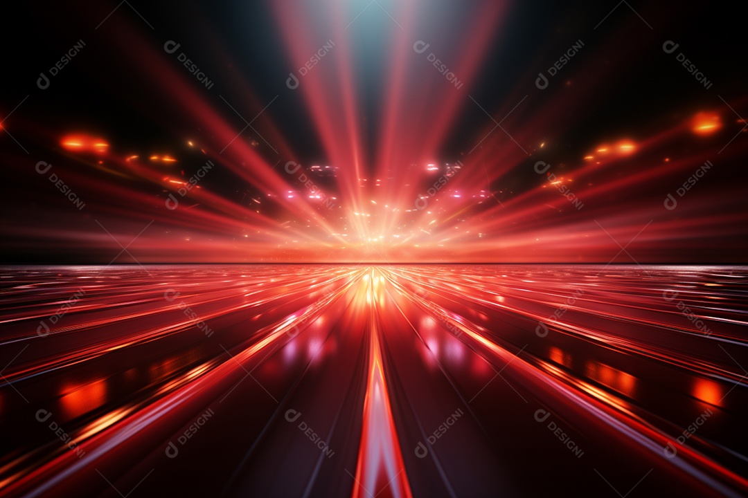 Pano de fundo com iluminação de holofotes vermelhos para imagem realista de fundo design ultra hd alto