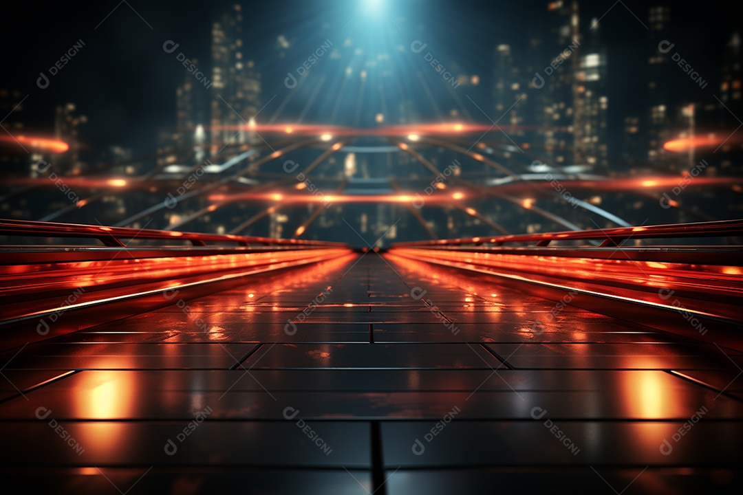 Pano de fundo com iluminação de holofotes vermelhos para imagem realista de fundo design ultra hd alto