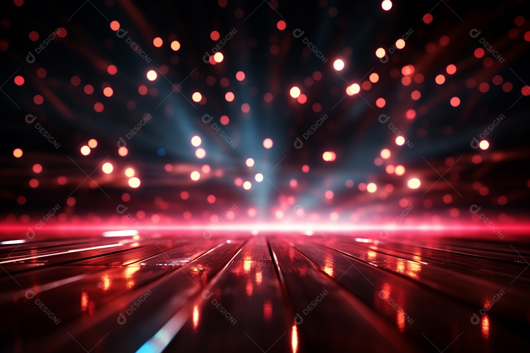 Pano de fundo com iluminação de holofotes vermelhos para imagem realista de fundo design ultra hd alto