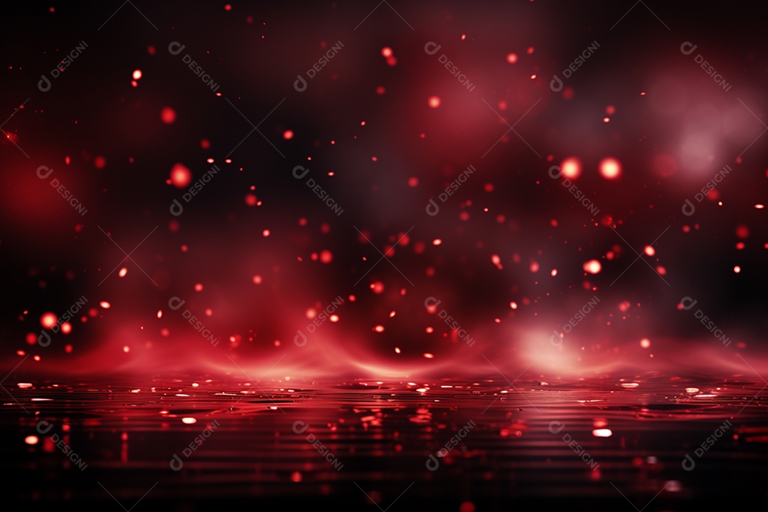 Pano de fundo com iluminação de holofotes vermelhos para imagem realista de fundo design ultra hd alto