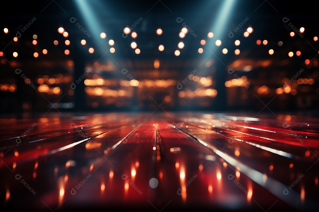 Pano de fundo com iluminação de holofotes vermelhos para imagem realista de fundo design ultra hd alto