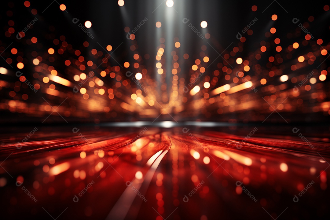Pano de fundo com iluminação de holofotes vermelhos para imagem realista de fundo design ultra hd alto